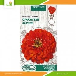 Цинния изящная Оранжевый король 0,5г (Семена Украины)